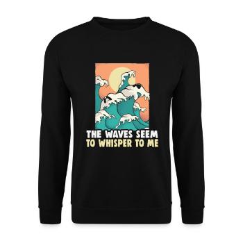Beach holiday by the sea Design beach motif - Unisex Sweatshirt - black - Front - Alina (178cm) & Michal (187cm)