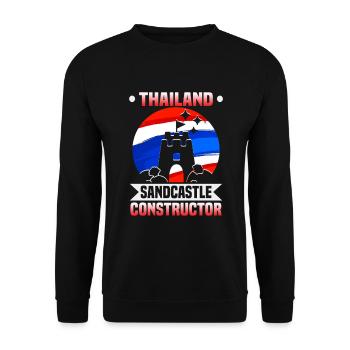 Thaïlande Beach Holiday by the Sea Design Beach Motif - Sweat-shirt Unisexe - noir - Devant - Alina (178cm) & Michal (187cm)