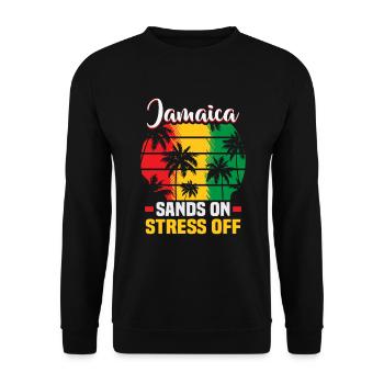 Jamaica Beach Holiday by the Sea Design Beach Motif - Sweat-shirt Unisexe - noir - Devant - Alina (178cm) & Michal (187cm)