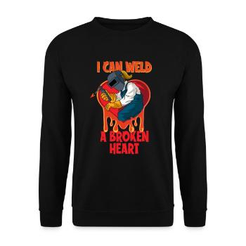 Welder Spruch Design for MetalWorkers - Unisex Sweatshirt - black - Front - Alina (178cm) & Michal (187cm)