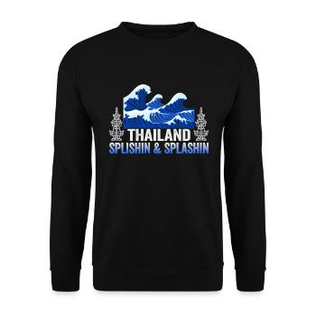 Thaïlande Beach Holiday by the Sea Design Beach Motif - Sweat-shirt Unisexe - noir - Devant - Alina (178cm) & Michal (187cm)