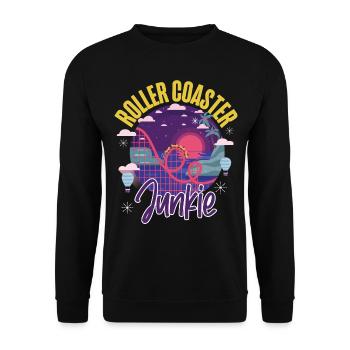 Roller Coaster Roller Coaster - Unisex Sweatshirt - black - Front - Alina (178cm) & Michal (187cm)