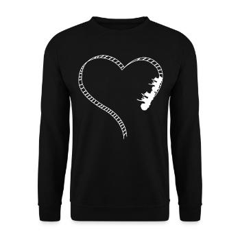 Montagnes russes Heart - Sweat-shirt Unisexe - noir - Devant - Alina (178cm) & Michal (187cm)