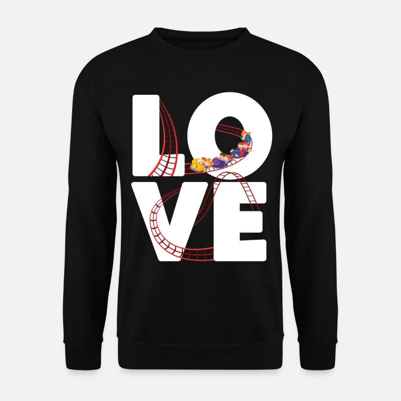Roller Coaster Love - Unisex Pullover - Schwarz