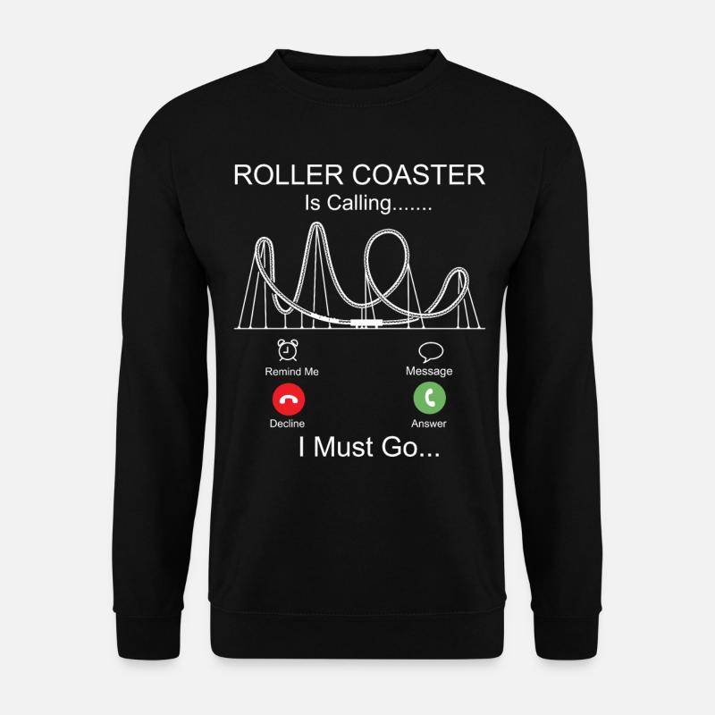 Roller Coaster Phone Display - Unisex Pullover - Schwarz
