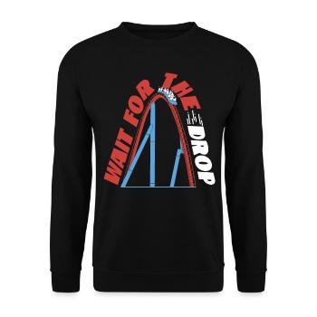 Scooter Coaster Wait For The Drop - Unisex Sweatshirt - black - Front - Alina (178cm) & Michal (187cm)