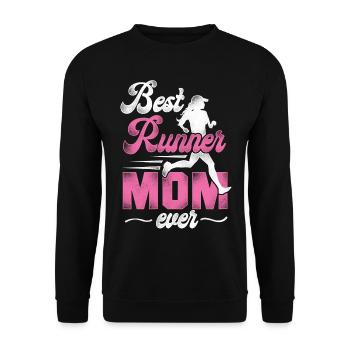 Running Runner Half Marathon Mom - Unisex Pullover - Schwarz - Vorne - Alina (178cm) & Michal (187cm)