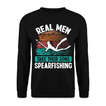 Spearfisher Real Women take their Spearfishing - Unisex Sweatshirt - black - Front - Alina (178cm) & Michal (187cm)