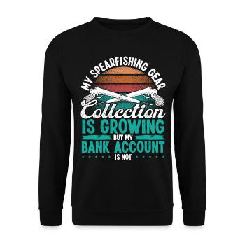 Spearfisher Freediving Apnoe Diver Spearfishing - Unisex Pullover - Schwarz - Vorne - Alina (178cm) & Michal (187cm)