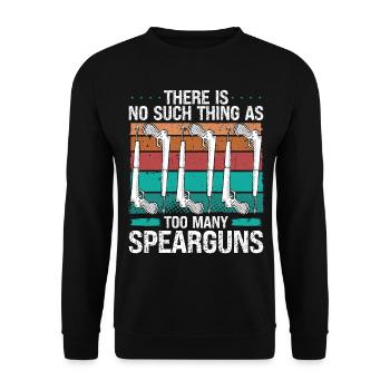 Spearfishing Fins Speargun Apnea Diver - Unisex Sweatshirt - black - Front - Alina (178cm) & Michal (187cm)