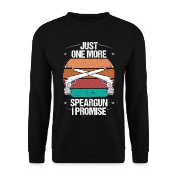 Spearfisher Just one more Speargun I promise - Unisex Sweatshirt - black - Front - Alina (178cm) & Michal (187cm)