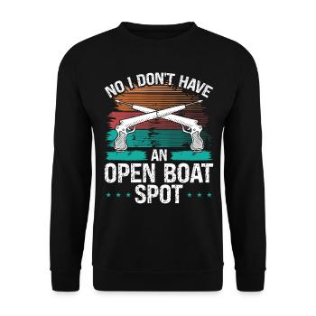Spearfisher Apnea Diver Speargun Spear Dive - Unisex Sweatshirt - black - Front - Alina (178cm) & Michal (187cm)