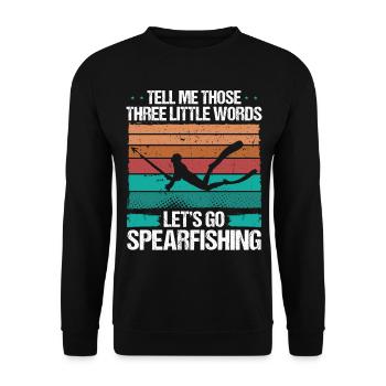 Spearfisher Freediving Apnea Diver Speargun Speargun - Unisex Sweatshirt - black - Front - Alina (178cm) & Michal (187cm)