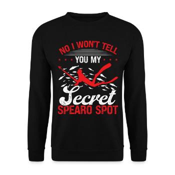 Spearfisher Spear Fin Freediving Apnea Diver - Unisex Sweatshirt - black - Front - Alina (178cm) & Michal (187cm)