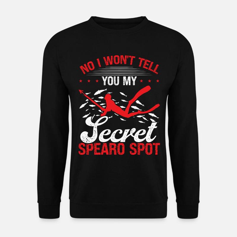 Spearfisher Spear Fin Freediving Apnoe Diver - Unisex Pullover - Schwarz