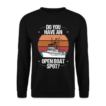 Spearfisher Open Boat Spot Apnea Diver Speargun - Unisex Sweatshirt - black - Front - Alina (178cm) & Michal (187cm)