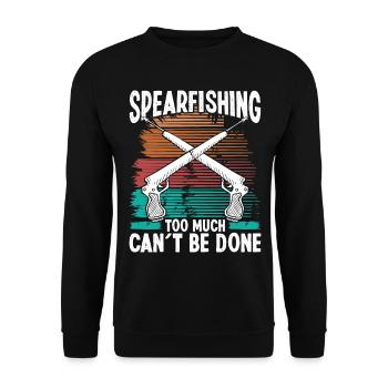 Spearfisher Freediving Apnea Diver Spearo Spot - Unisex Sweatshirt - black - Front - Alina (178cm) & Michal (187cm)