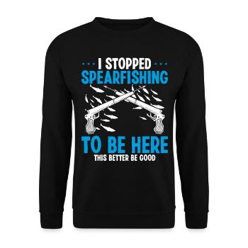 Süearfisher Fins Spearo Apnea Diver Freediving - Unisex Sweatshirt - black - Front - Alina (178cm) & Michal (187cm)