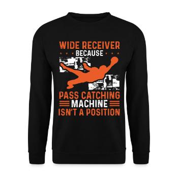 Wide Receiver Pass Catching Machine Route Runner - Unisex Sweatshirt - black - Front - Alina (178cm) & Michal (187cm)