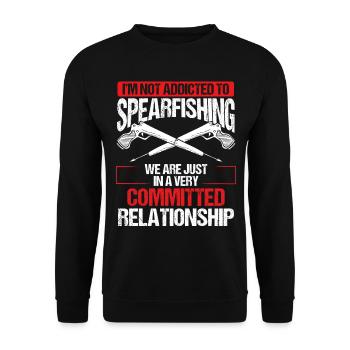 Spearfisher Spear Freediving Apnea Diver Fins - Unisex Sweatshirt - black - Front - Alina (178cm) & Michal (187cm)