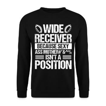 American Football Wide Receiver Gloves Player - Unisex Sweatshirt - black - Front - Alina (178cm) & Michal (187cm)