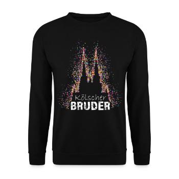 Kölscher Bruder Kölner Dom Konfetti Kostümersatz - Unisex Pullover - Schwarz - Vorne - Alina (178cm) & Michal (187cm)
