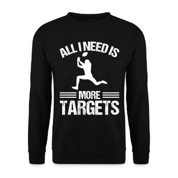 Wide Receiver All I need is more Targets Football - Unisex Sweatshirt - black - Front - Alina (178cm) & Michal (187cm)