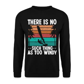 Windsurfer Sail Not too windy Vintage Board - Unisex Sweatshirt - black - Front - Alina (178cm) & Michal (187cm)