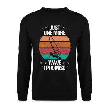 Windsurfer Juste une vague de plus I Planche à voile - Sweat-shirt Unisexe - noir - Devant - Alina (178cm) & Michal (187cm)