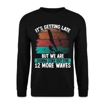 Windsurfing Board more Waves Wind Windsurfer Sail - Unisex Sweatshirt - black - Front - Alina (178cm) & Michal (187cm)
