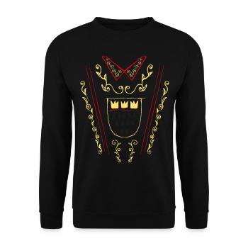 Costume De remplacement Carnaval Prince Carnaval Jeck Kölle - Sweat-shirt Unisexe - noir - Devant - Alina (178cm) & Michal (187cm)