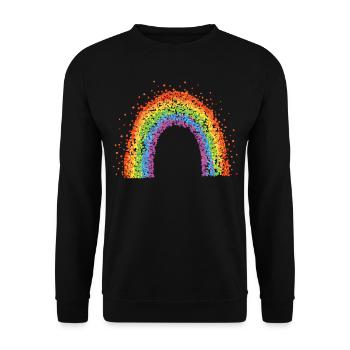 Rainbow Rainbow Flag Confetti Carnaval - Sweat-shirt Unisexe - noir - Devant - Alina (178cm) & Michal (187cm)