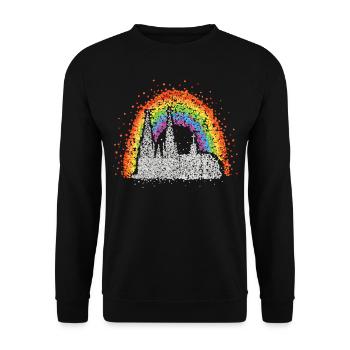 Cathédrale de Cologne Rainbow Rainbow Flag Pride LGBT - Sweat-shirt Unisexe - noir - Devant - Alina (178cm) & Michal (187cm)