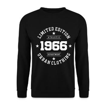 Vintage Geburtstag Geburtstag Retro 1966 Limited - Unisex Pullover - Schwarz - Vorne - Alina (178cm) & Michal (187cm)