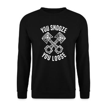 Racing Driver Racing Car Tuning Racing Motorsport - Unisex Sweatshirt - black - Front - Alina (178cm) & Michal (187cm)