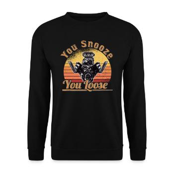 Racing Driver Racing Car Tuning Racing Motorsport - Unisex Sweatshirt - black - Front - Alina (178cm) & Michal (187cm)