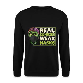 Scary halloween pumpkin witches zombie ghosts - Unisex Sweatshirt - black - Front - Alina (178cm) & Michal (187cm)