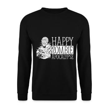 Scary halloween pumpkin witches zombie ghosts - Unisex Sweatshirt - black - Front - Alina (178cm) & Michal (187cm)