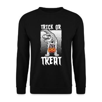 Scary halloween pumpkin witches zombie ghosts - Unisex Sweatshirt - black - Front - Alina (178cm) & Michal (187cm)
