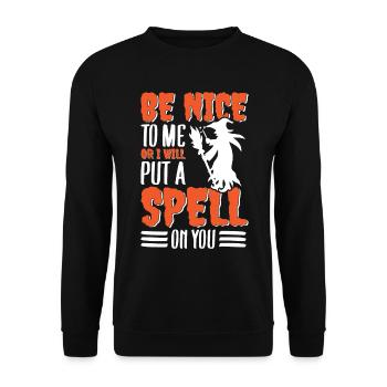 Effrayant halloween citrouille sorcières fantômes zombies - Sweat-shirt Unisexe - noir - Devant - Alina (178cm) & Michal (187cm)