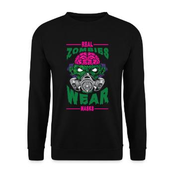 Scary halloween pumpkin witches zombie ghosts - Unisex Sweatshirt - black - Front - Alina (178cm) & Michal (187cm)