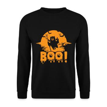 Scary halloween pumpkin witches zombie ghosts - Unisex Sweatshirt - black - Front - Alina (178cm) & Michal (187cm)