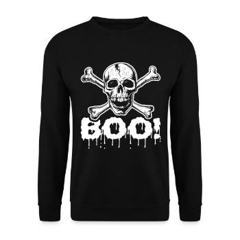 Scary halloween pumpkin witches zombie ghosts - Unisex Sweatshirt - black - Front - Alina (178cm) & Michal (187cm)