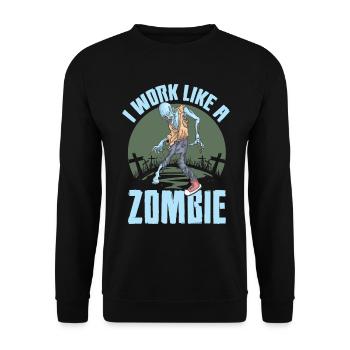 Effrayant halloween citrouille sorcières fantômes zombies - Sweat-shirt Unisexe - noir - Devant - Alina (178cm) & Michal (187cm)