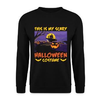 Scary halloween pumpkin witches zombie ghosts - Unisex Sweatshirt - black - Front - Alina (178cm) & Michal (187cm)