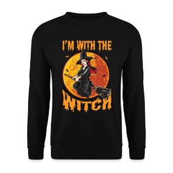 Scary halloween pumpkin witches zombie ghosts - Unisex Sweatshirt - black - Front - Alina (178cm) & Michal (187cm)