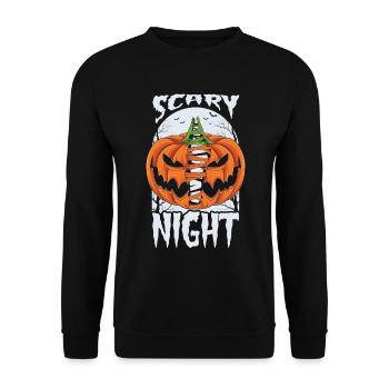 Effrayant halloween citrouille sorcières fantômes zombies - Sweat-shirt Unisexe - noir - Devant - Alina (178cm) & Michal (187cm)