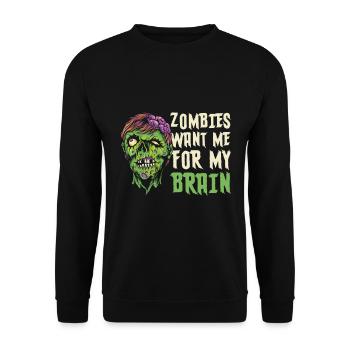 Scary halloween pumpkin witches zombie ghosts - Unisex Sweatshirt - black - Front - Alina (178cm) & Michal (187cm)