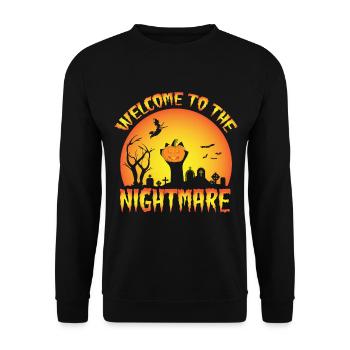 Scary halloween pumpkin witches zombie ghosts - Unisex Sweatshirt - black - Front - Alina (178cm) & Michal (187cm)