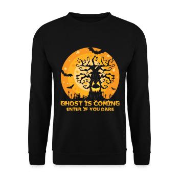 Scary halloween pumpkin witches zombie ghosts - Unisex Sweatshirt - black - Front - Alina (178cm) & Michal (187cm)